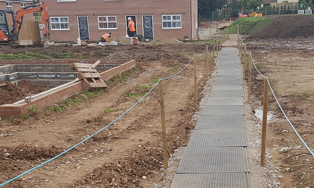 FastCover Keeps Homebuilding Site Walkways Clean